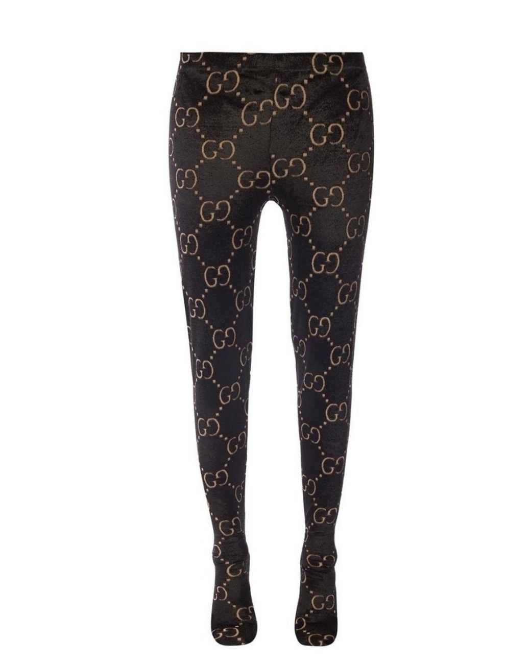 Gucci Black Jacquard Logo Wool Tights