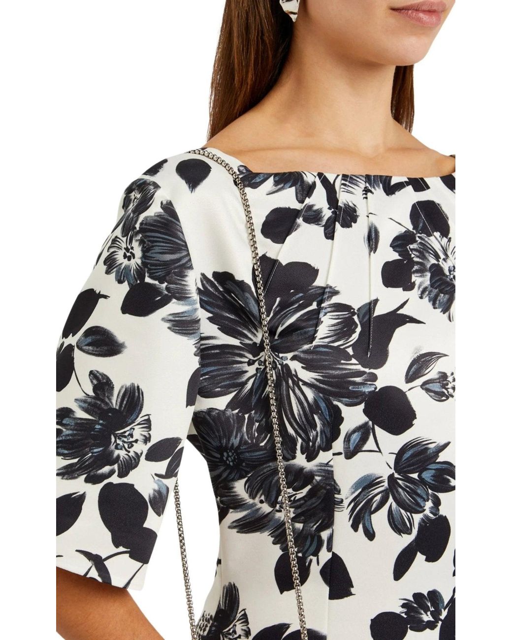 Emilia Wickstead White Kora Floral Print Twill Midi Dress