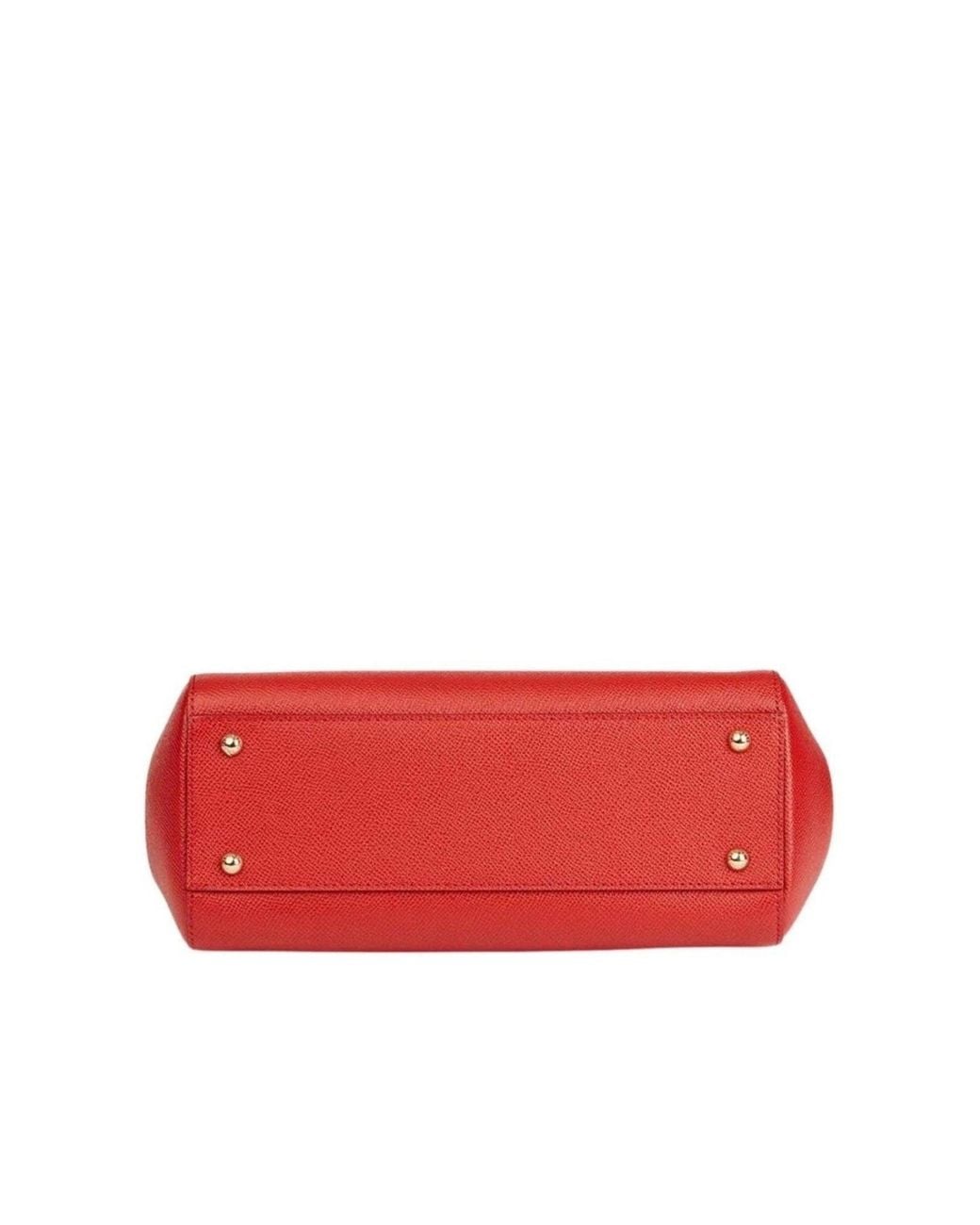 Dolce & Gabbana Red Family Print Sicily Tote Bag Regular
