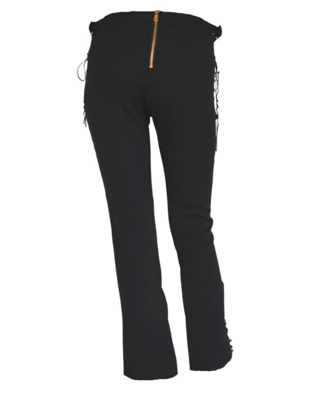 Emilio Pucci Black Criss Cross Peekaboo Leg Pants
