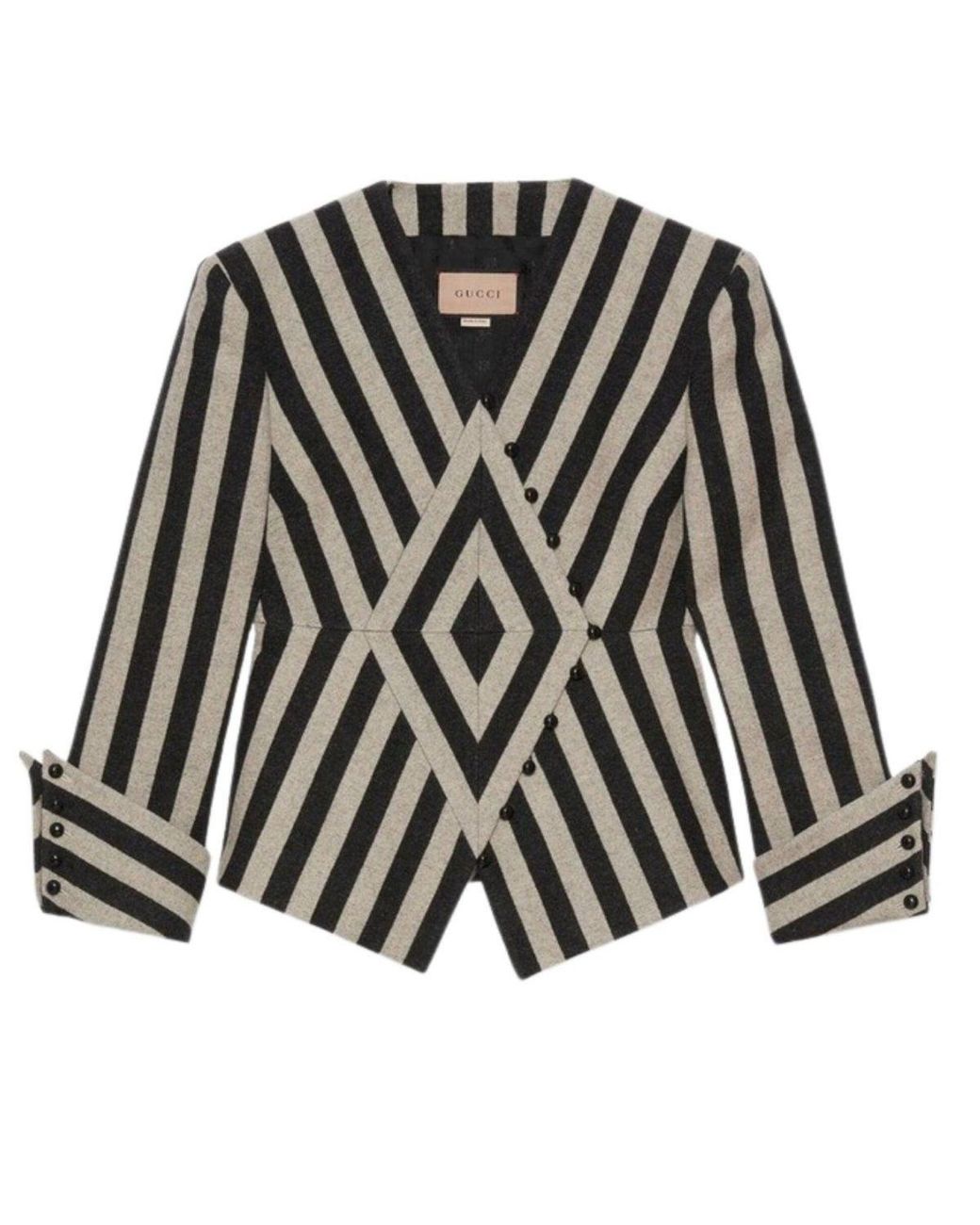 Gucci Black Wool Blend Blazer Jacket