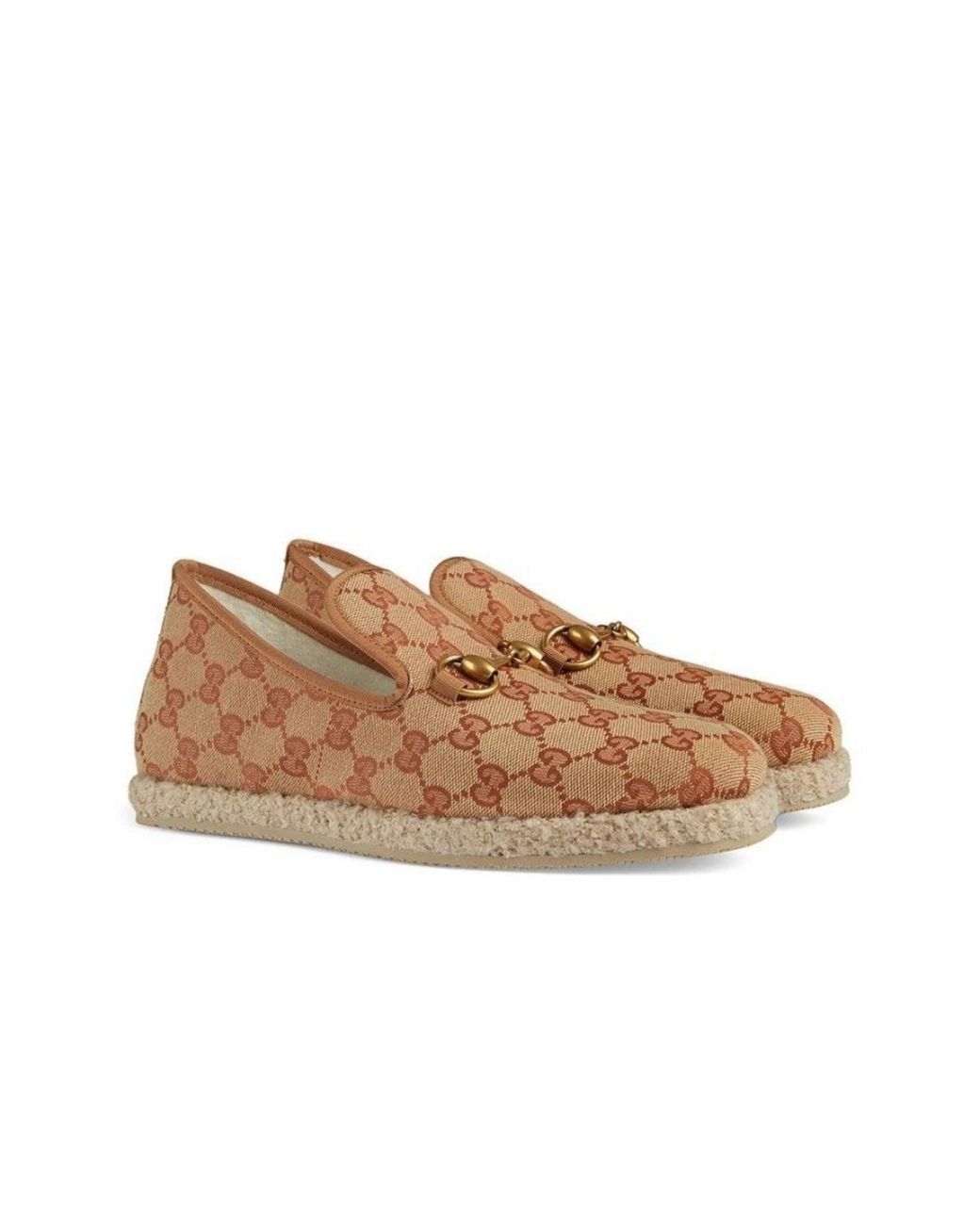 Gucci Brown GG Print Loafers