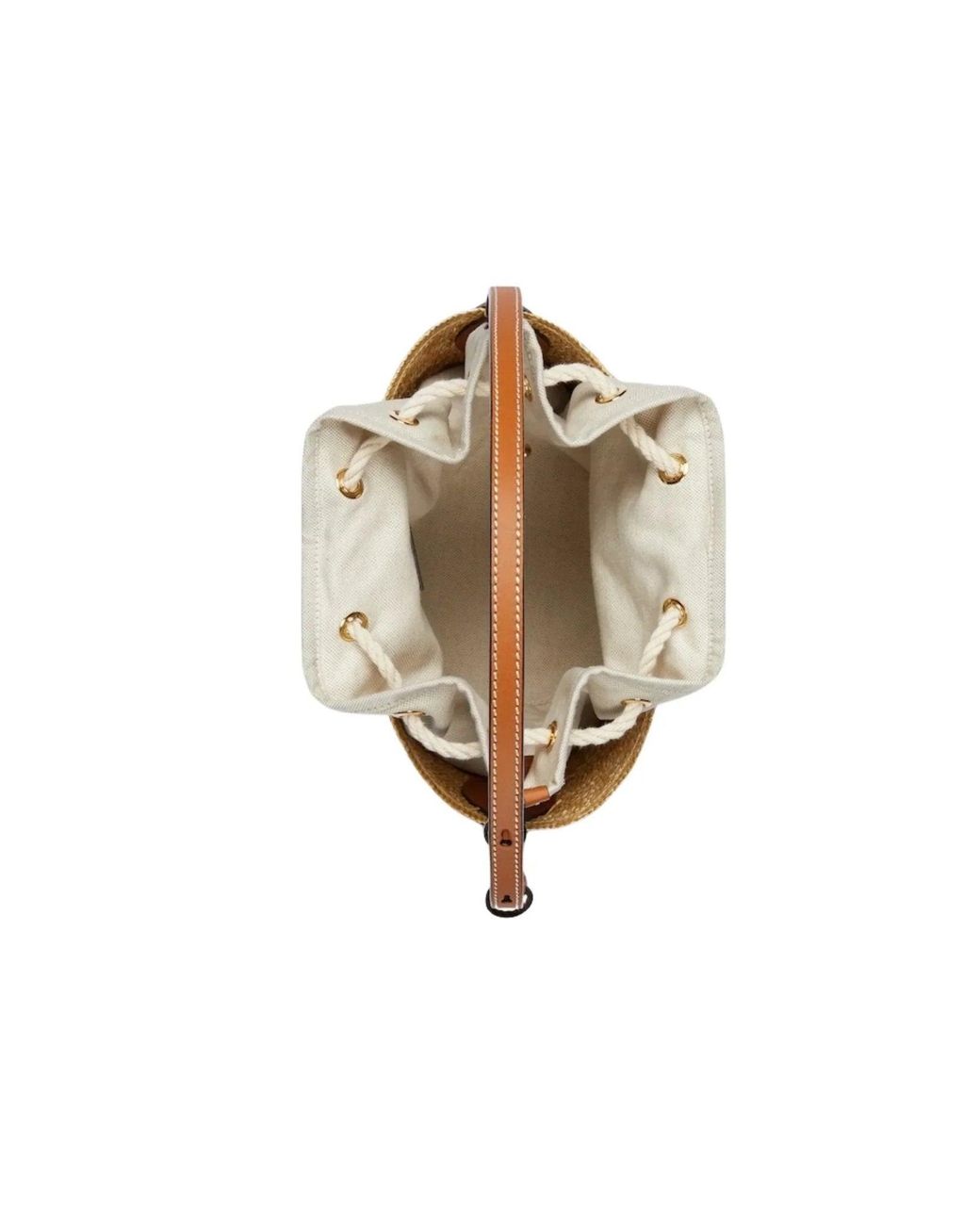 Gucci White Straw Shoulder Bag With Patch