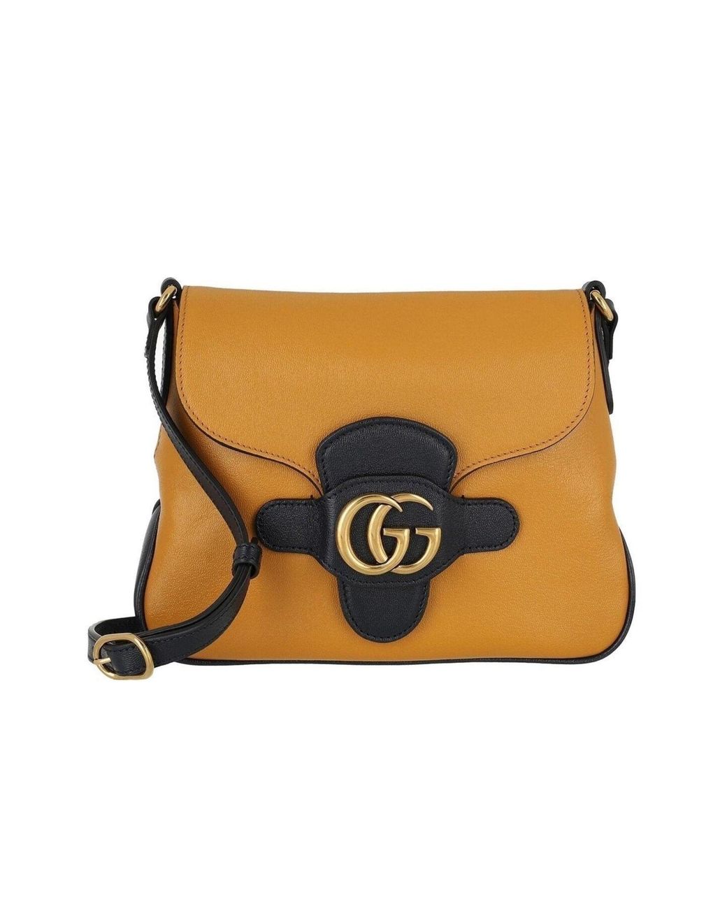 Gucci Yellow Small Messenger With Double GG Bag