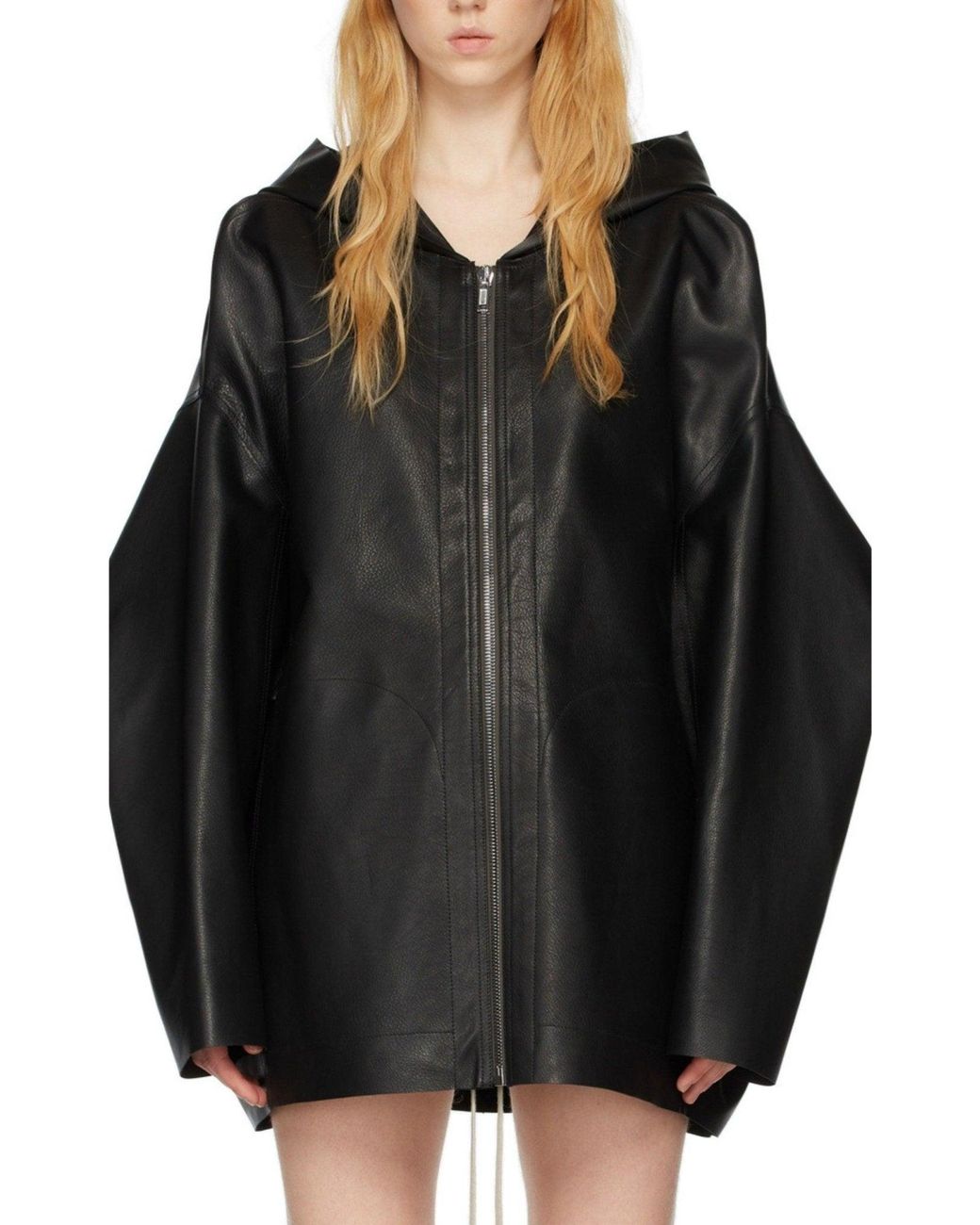 Rick Owens Black Peter Leather Jacket