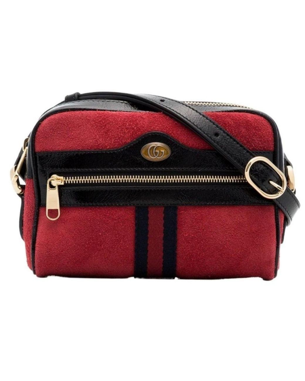 Gucci Red Ophidia Suede Mini Bag