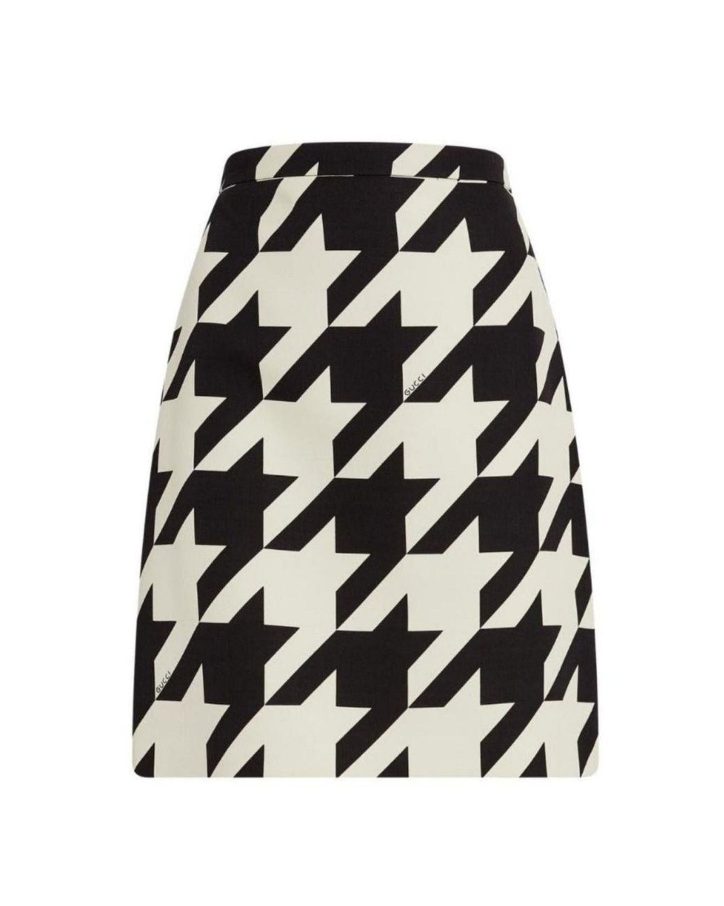Gucci Black Houndstooth Mini Skirt
