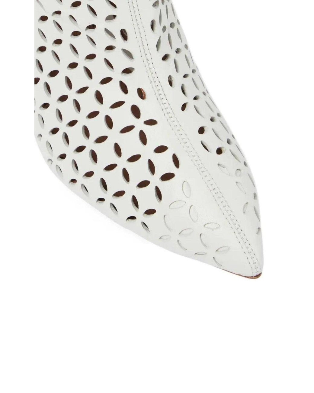 Alaïa Multicolor Petal Perforated Knee Boots