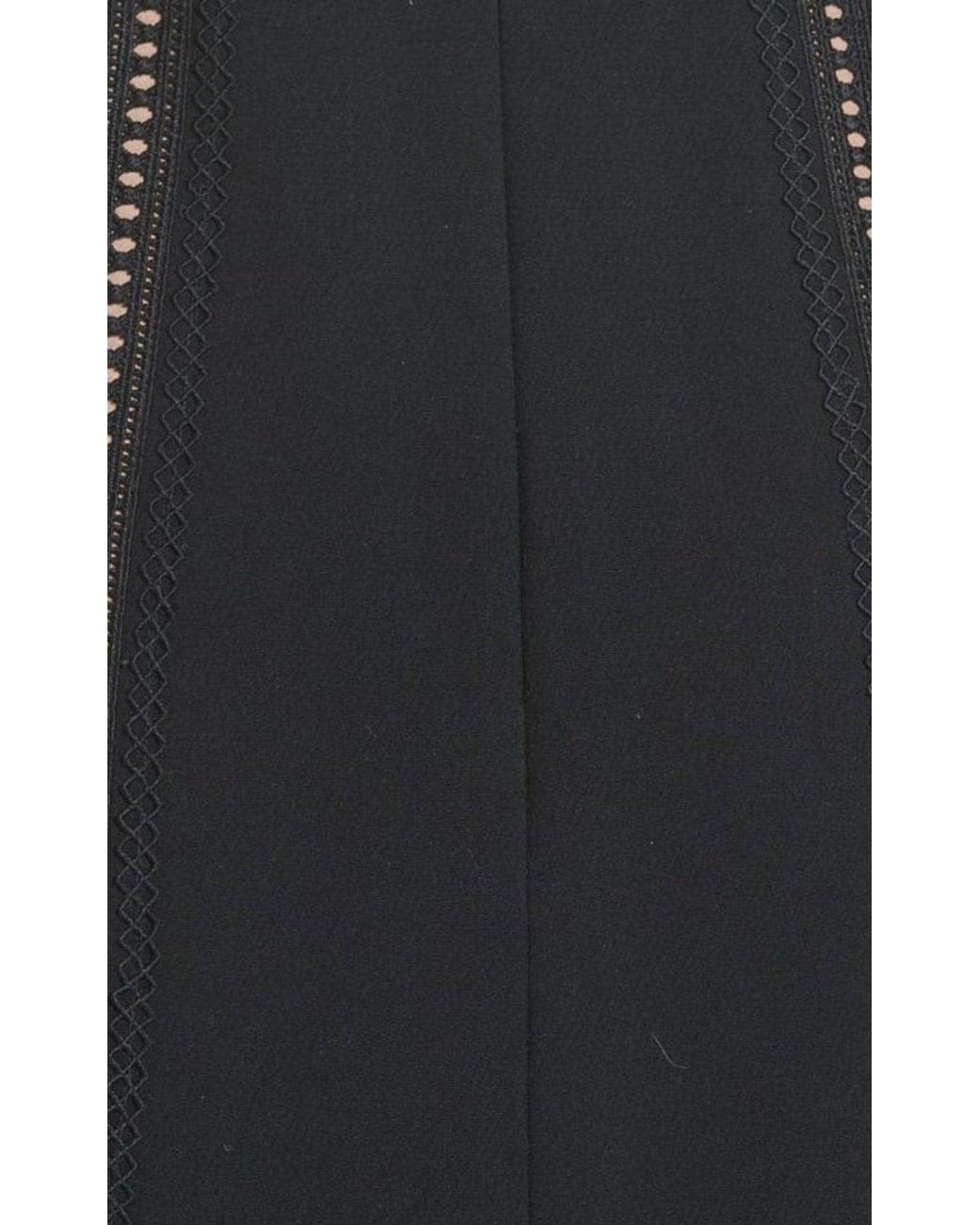 Self-Portrait Black Hinkley Cold Shoulder Midi Dress