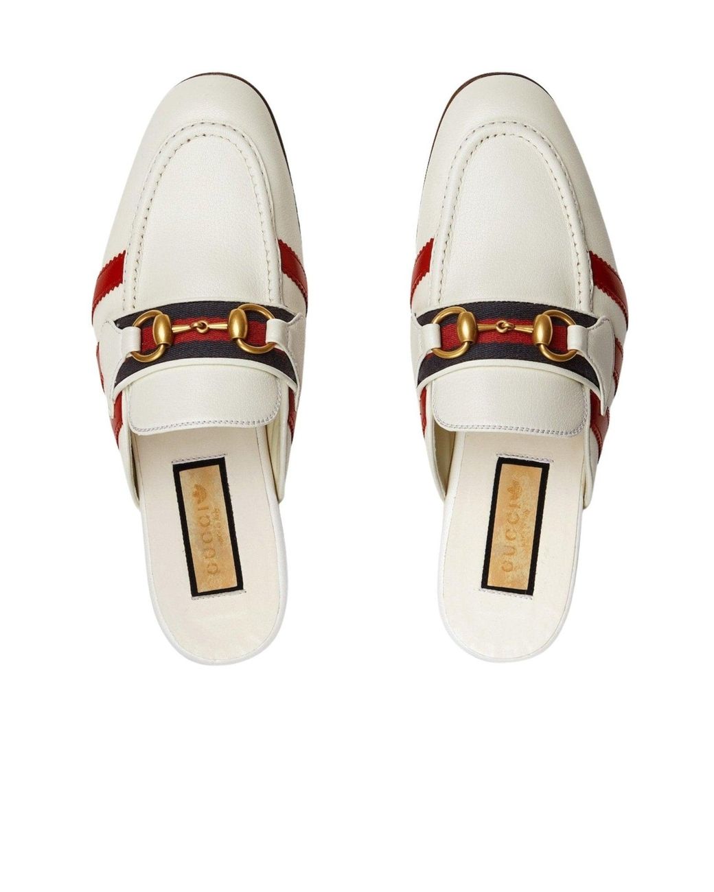 Gucci Horsebit X Adidas Leather Slipper In White