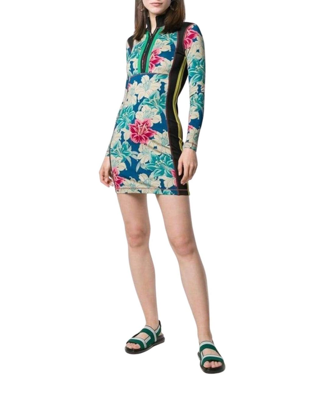 Etro Blue Multicolor Floral Dress