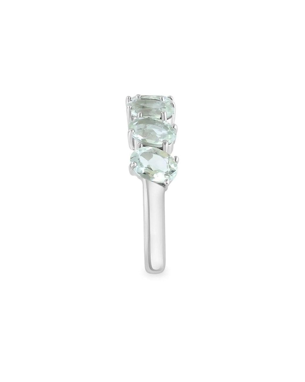 Effy Metallic Sterling Silver Green Amethyst Ring