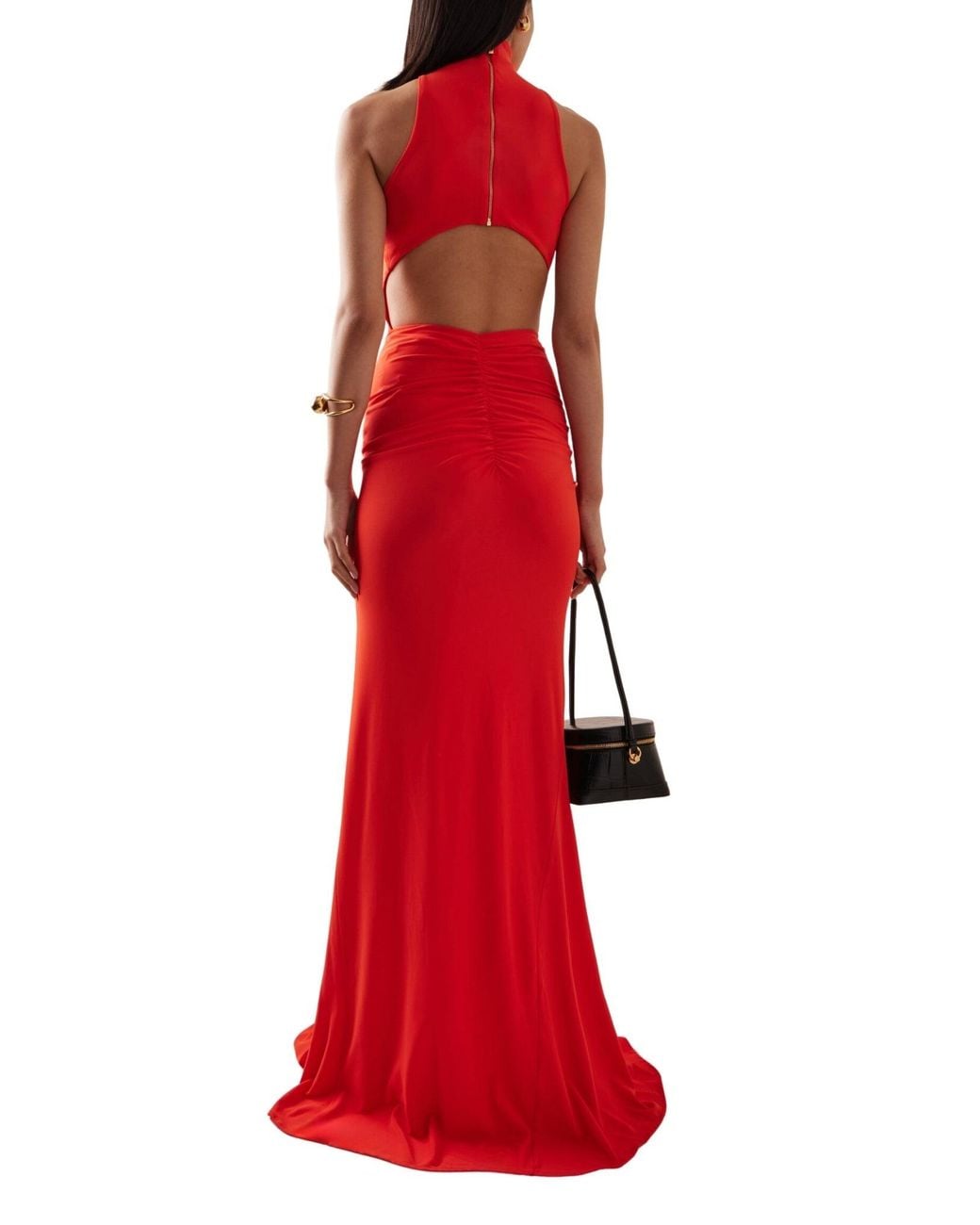 Silvia Tcherassi Frances Cutout Gathered Jersey Gown