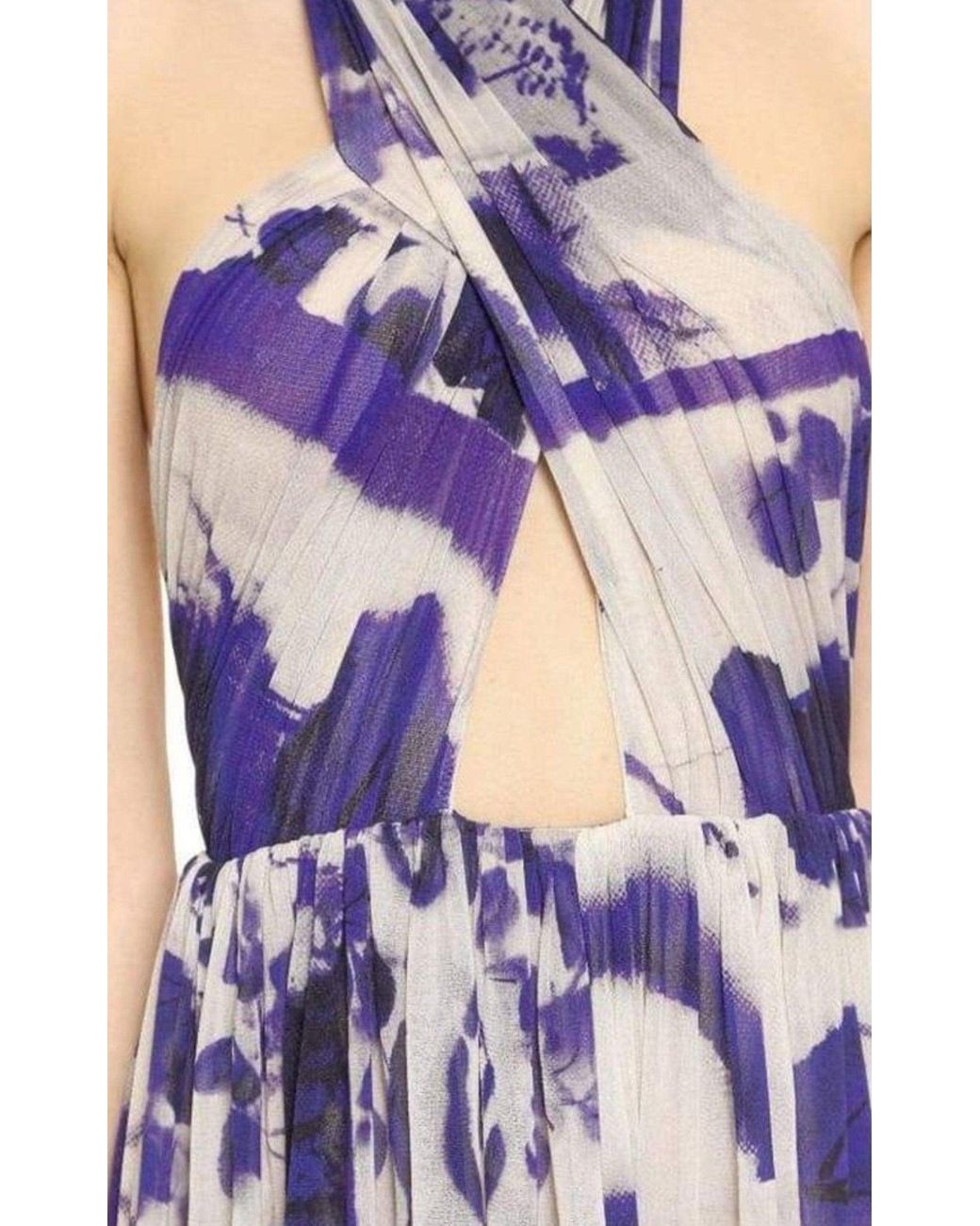 Jean Paul Gaultier Blue Cross Halter Tulle Dress