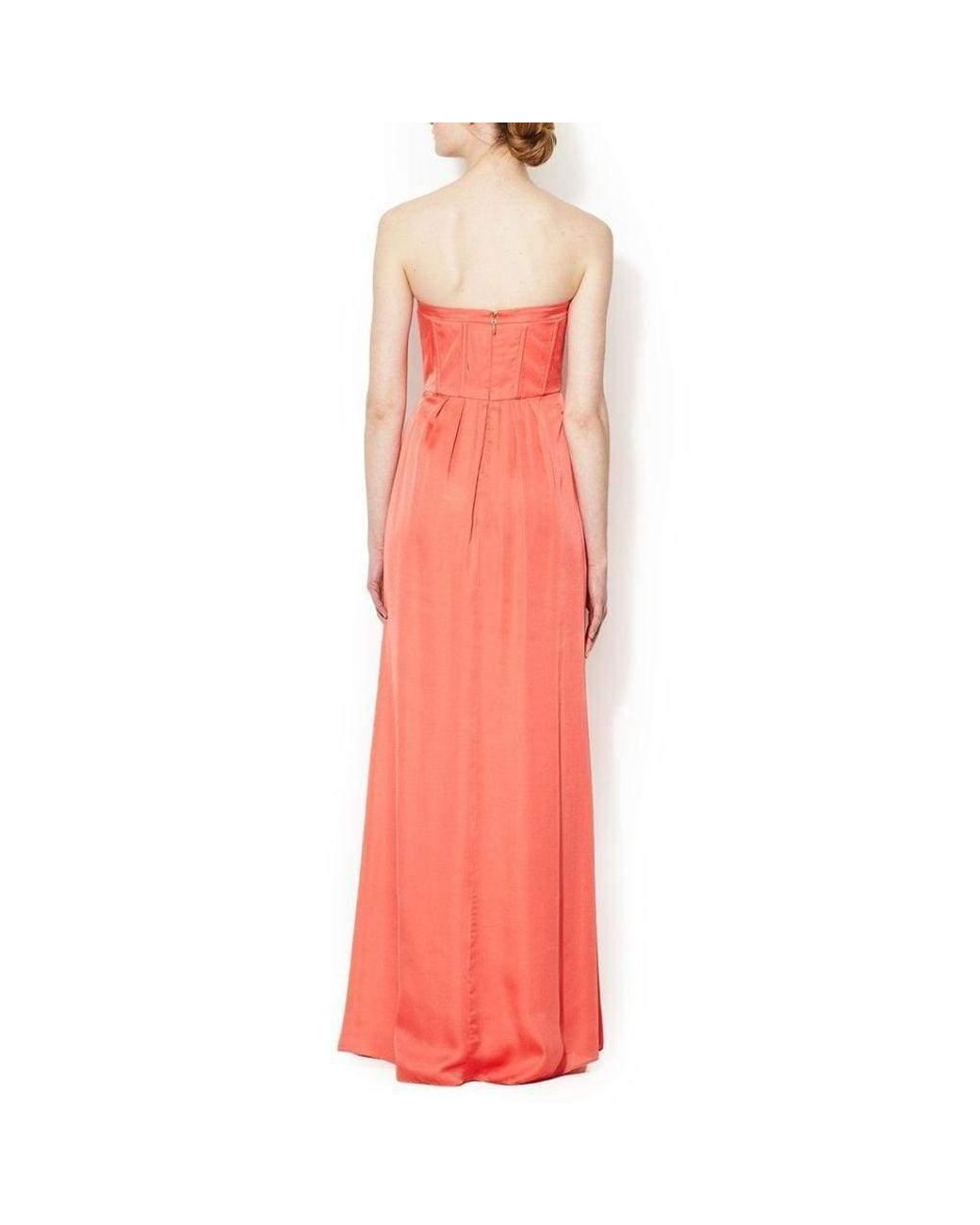 NEW BCBG Max Azria strapless corset cocktail pink salmon evening party dress