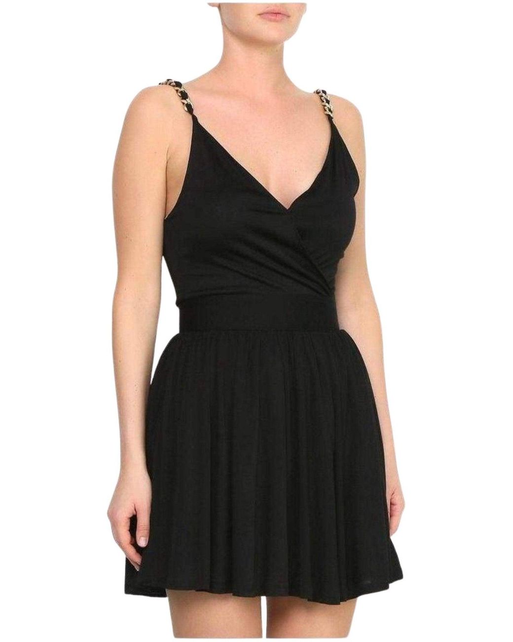 fitted light blue prom dresses Wrap Dress - Black