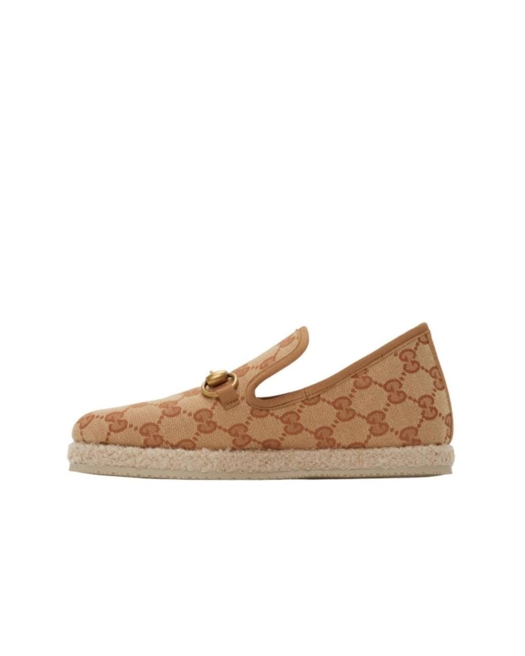 Gucci Brown GG Print Loafers
