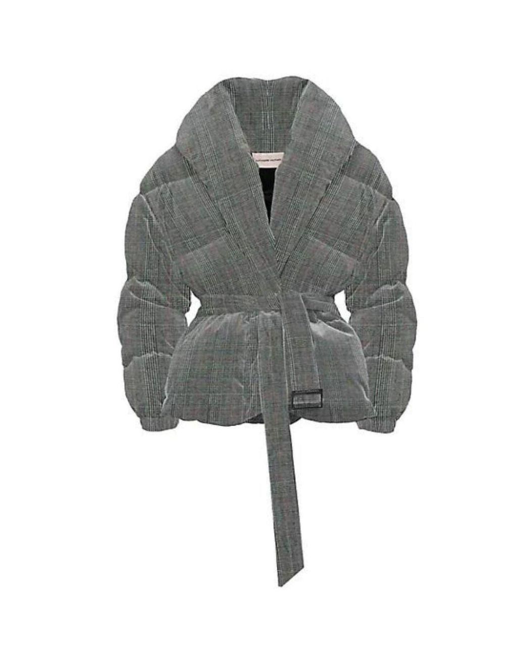 Alexandre Vauthier Gray Checked Stretch-wool Puffer Jacket