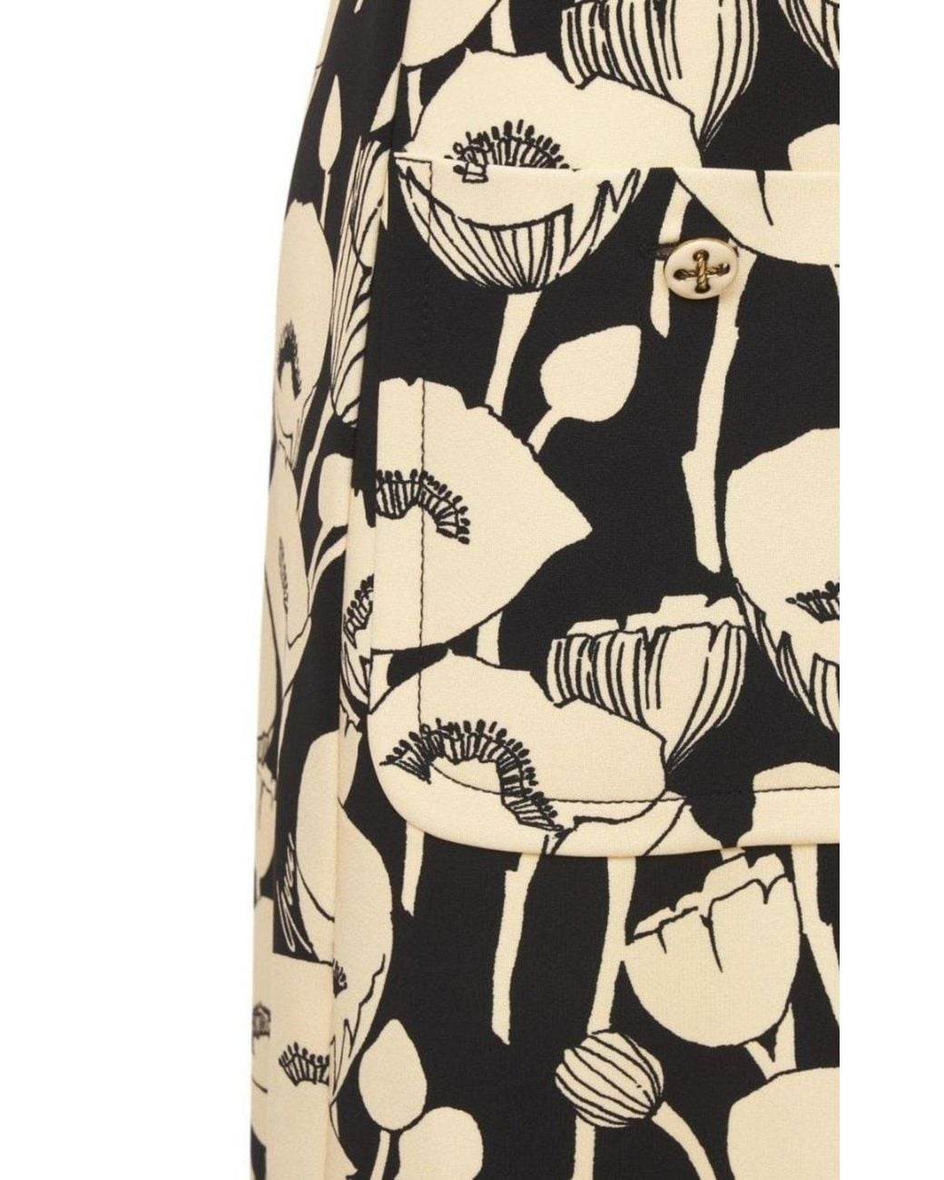 Gucci Black Poppy Floral Print Belted Jersey Dress