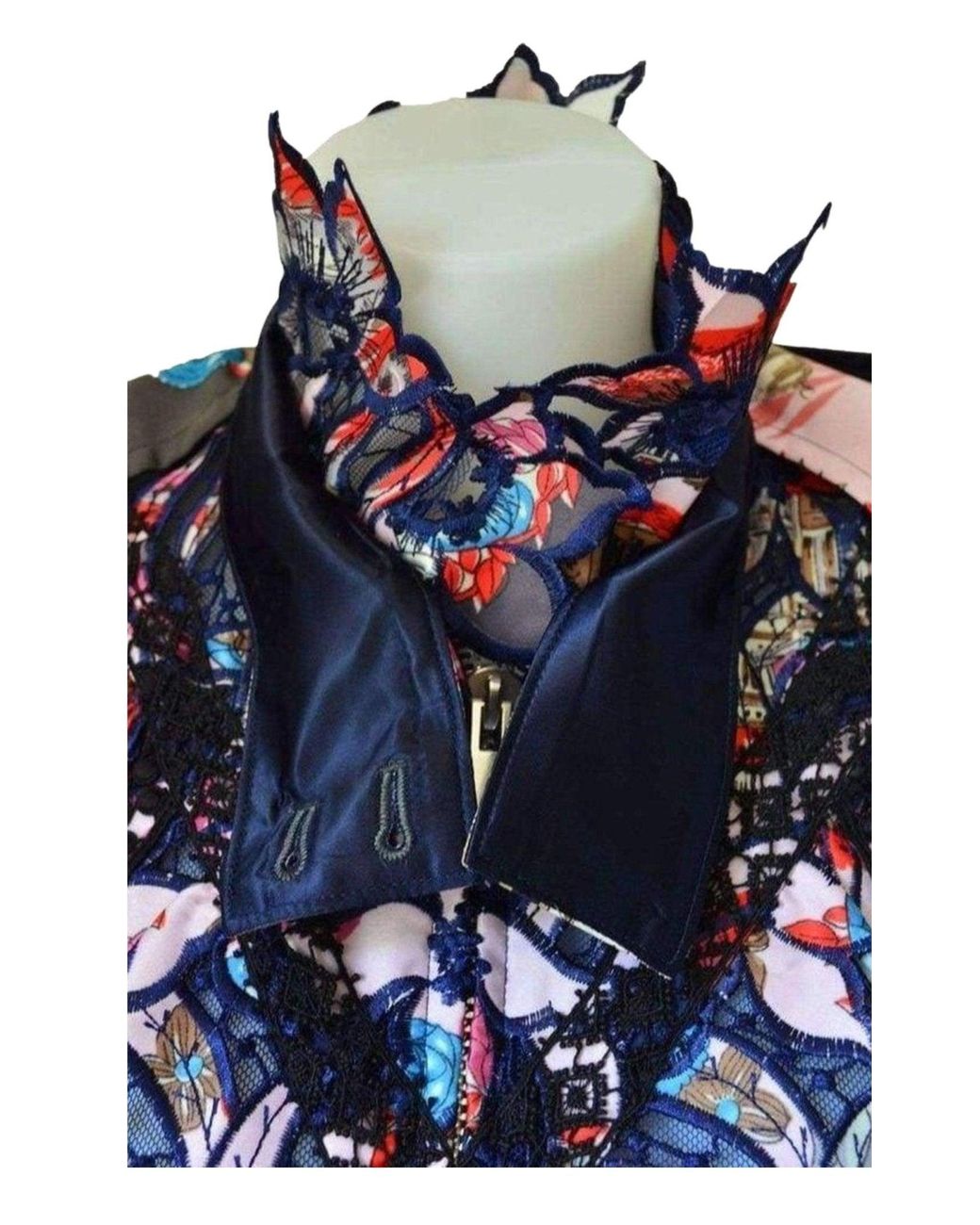 Sacai Blue Canvas And Broderie Anglaise Souvenir Cotton Jacket