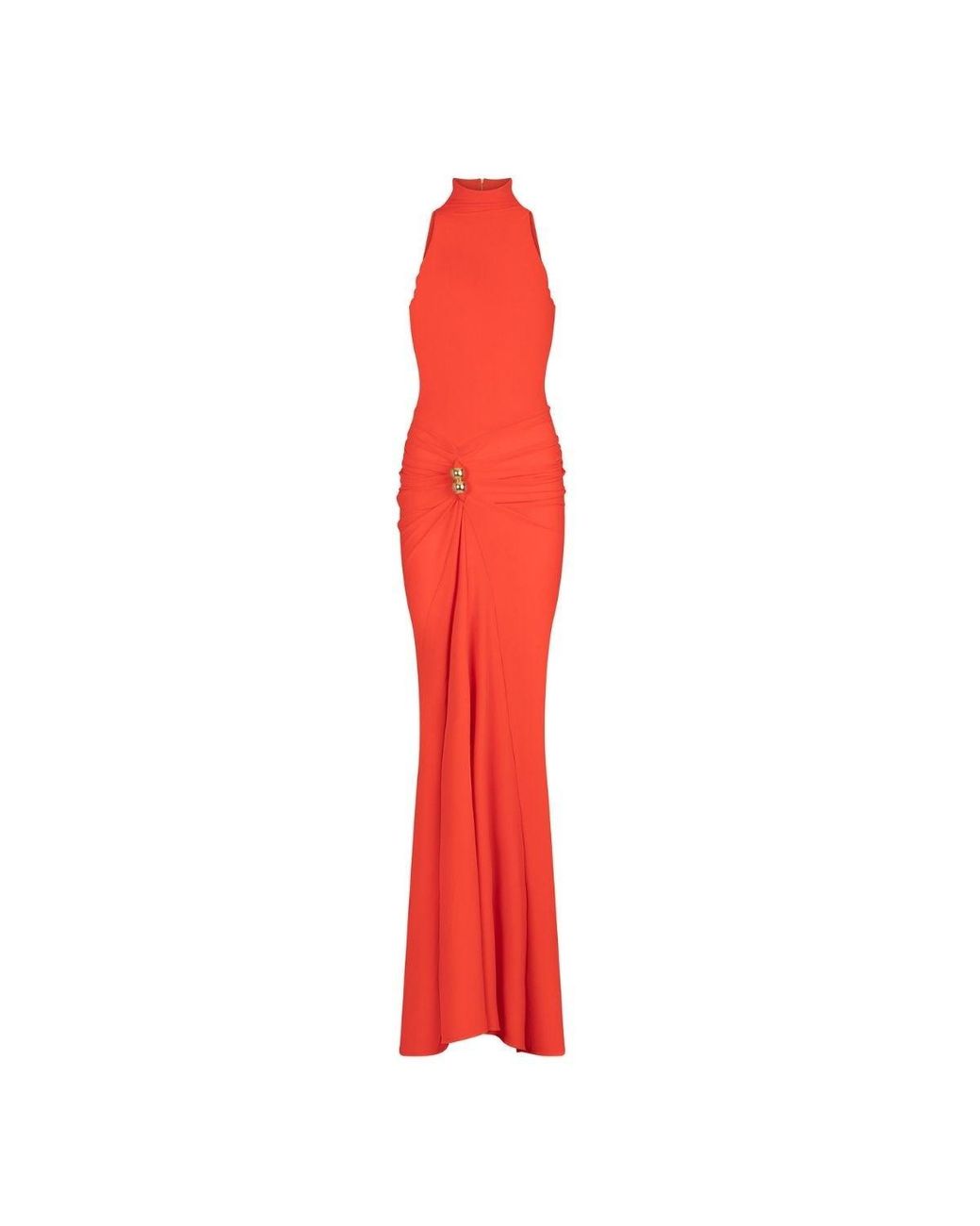 Silvia Tcherassi Frances Cutout Gathered Jersey Gown