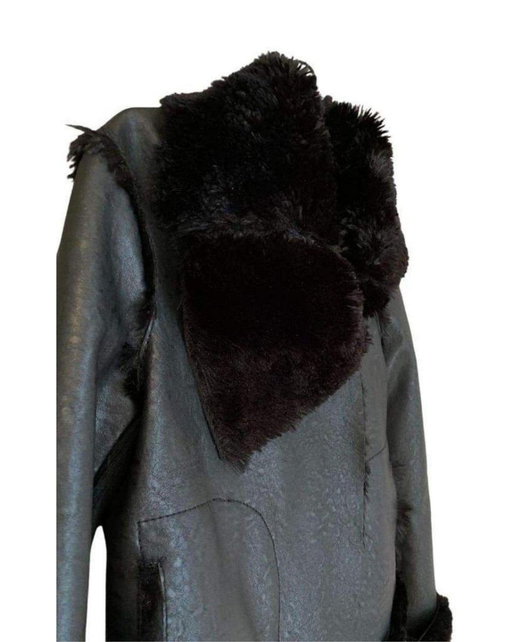 BCBGMAXAZRIA Black Faux Leather Jacket