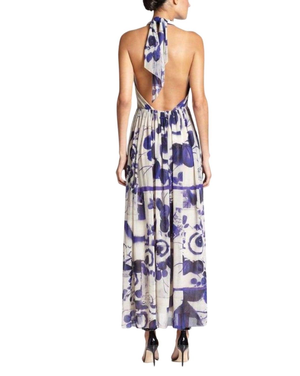 Jean Paul Gaultier Blue Cross Halter Tulle Dress