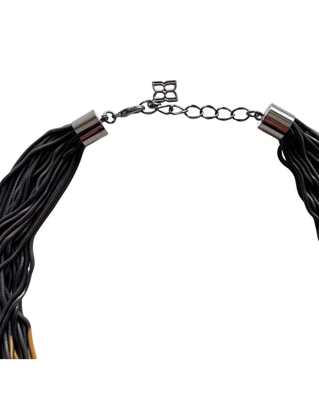 BCBGMAXAZRIA Metallic Two-tone Layered Chain Statement Necklace