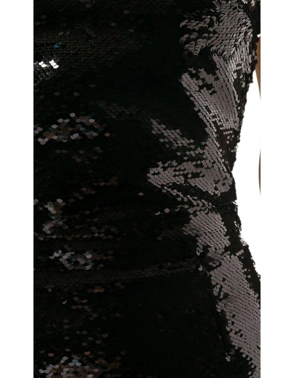 Alexandre Vauthier Black Sequin Embellished Asymmetric Dress