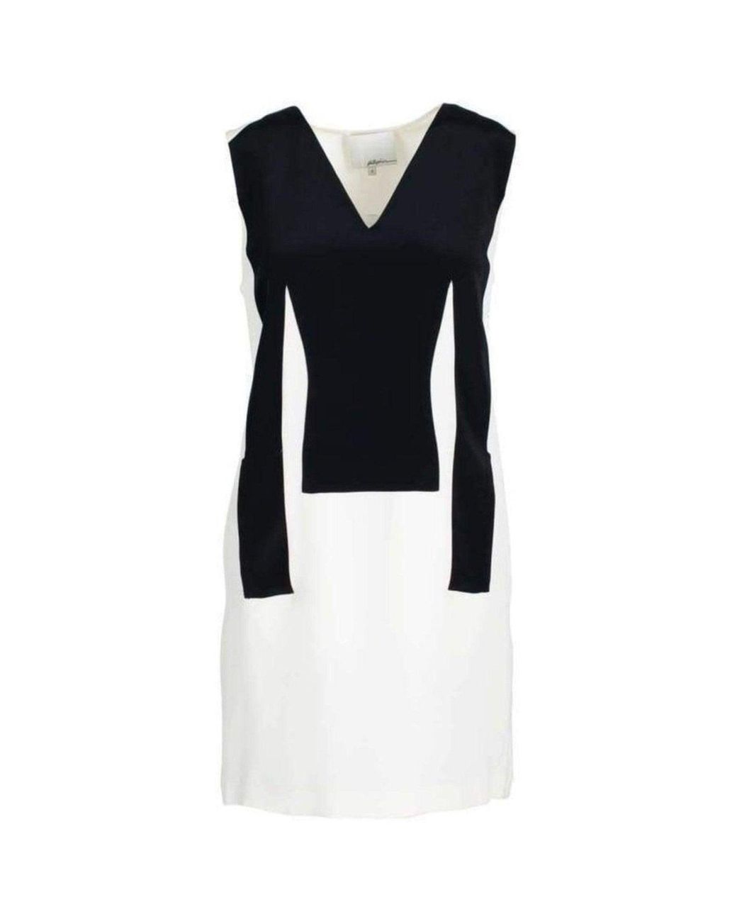 3.1 Phillip Lim Silk Sleeveless Black And White Dress