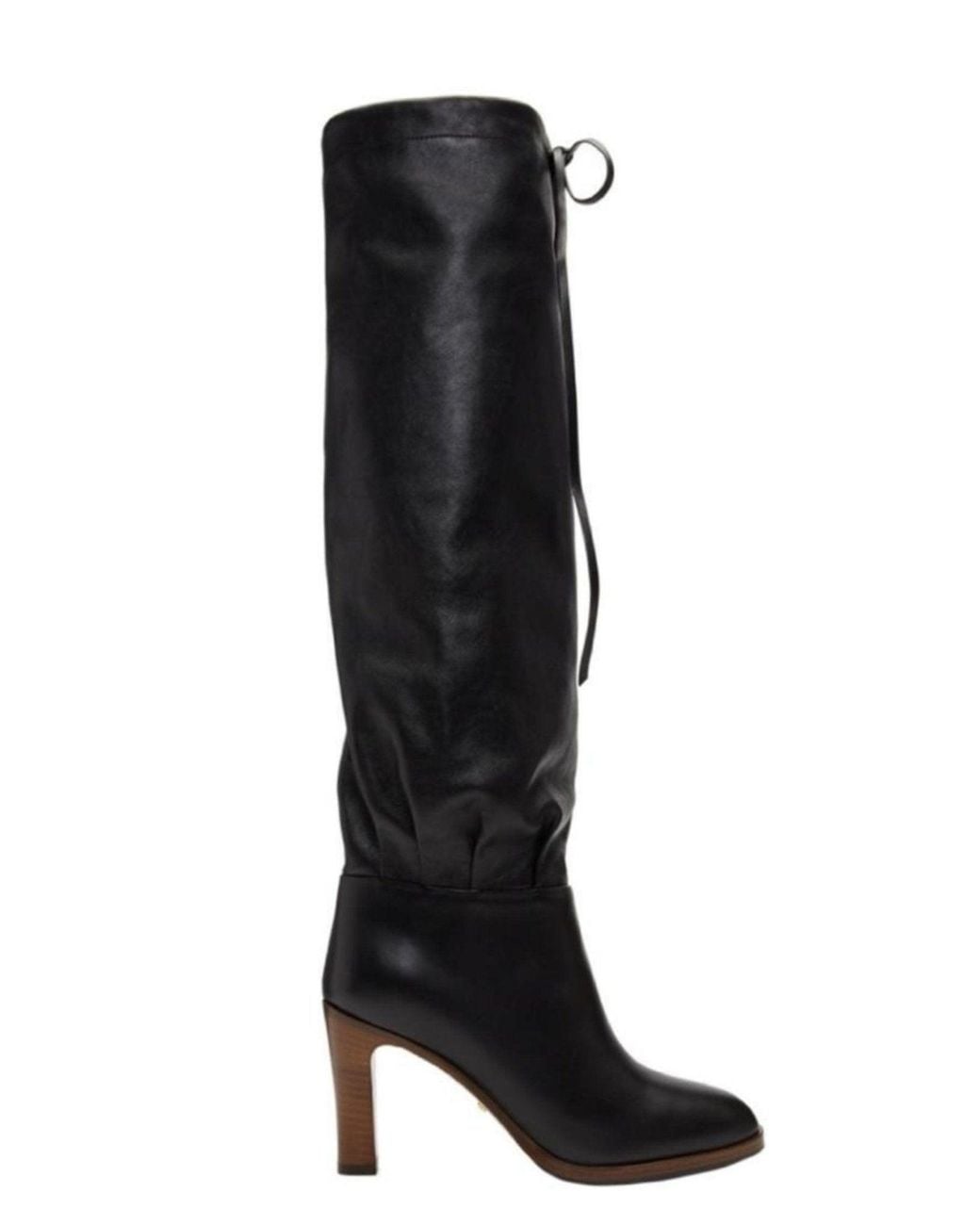 Gucci Black Leather Mid-heel Boot