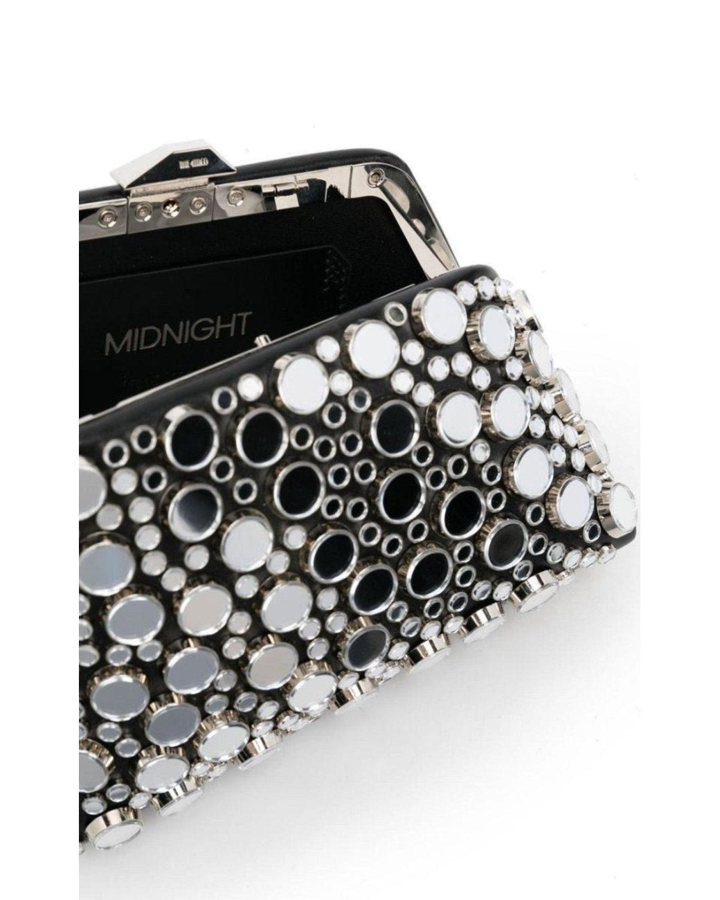 The Attico Black Midnight Workmanship Mirror Clutch