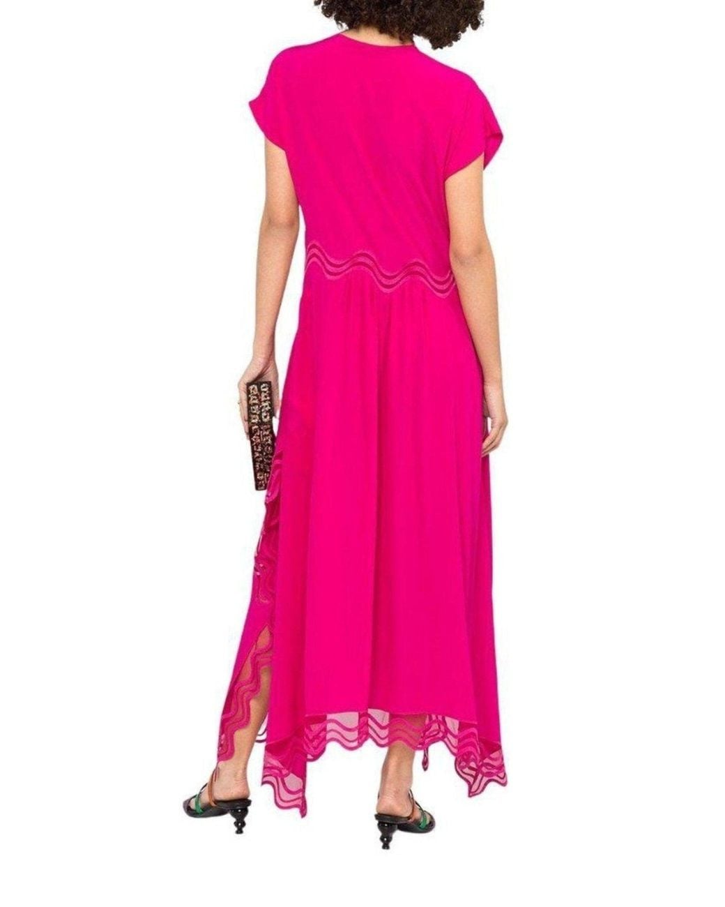 Stella McCartney Pink Orla Silk Dress In