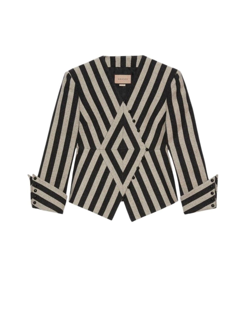 Gucci Black Wool Blend Blazer Jacket