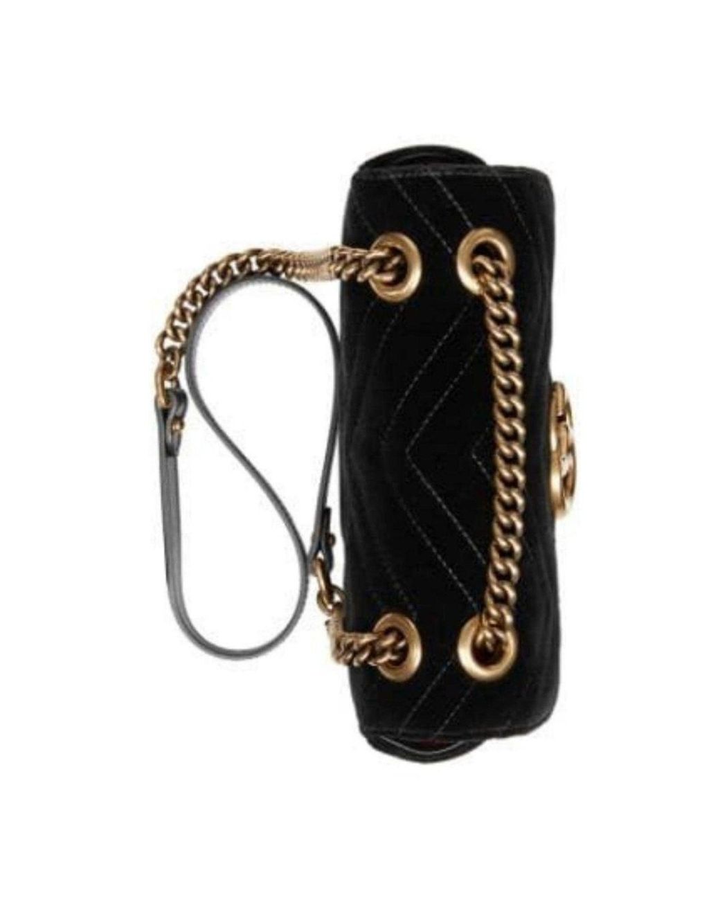 Gucci Matelasse Velvet Mini Black Shoulder Bag