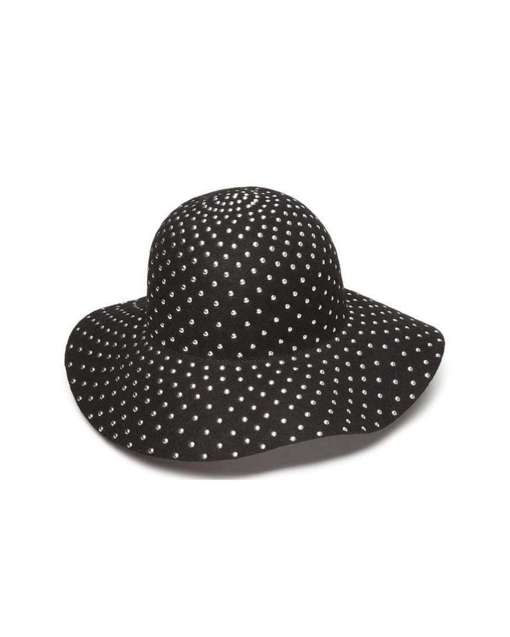 Gucci Black Studded Wool-felt Wide Brim Hat