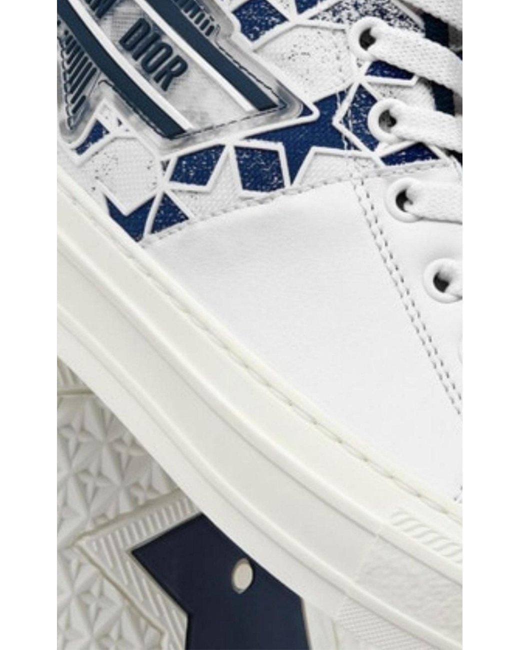 Dior Blue Walk'n' Star High Top Sneakers