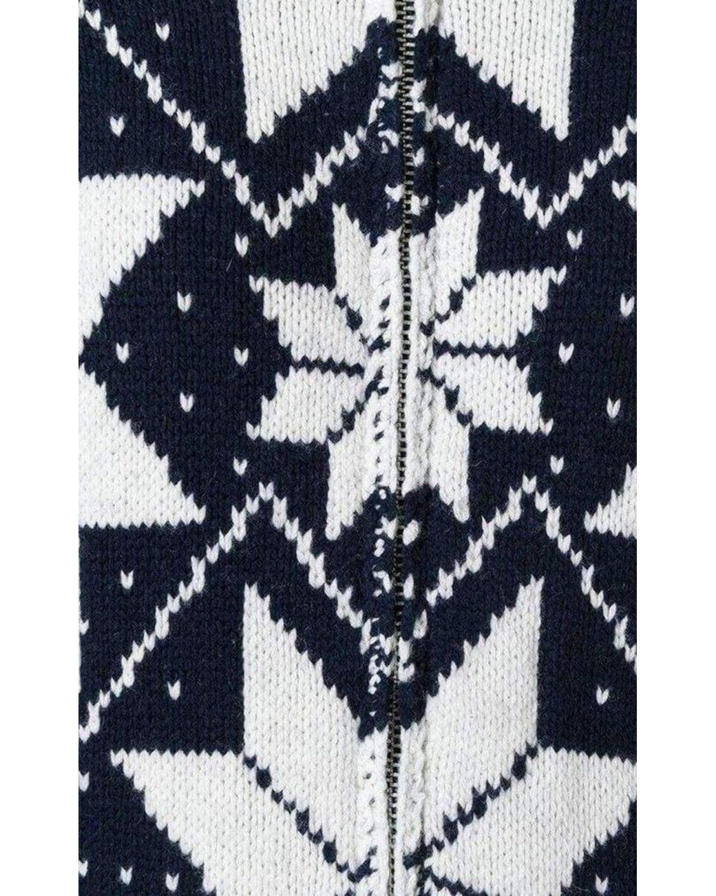 Sacai Blue Luck Jacquard Long Cardigan Coat