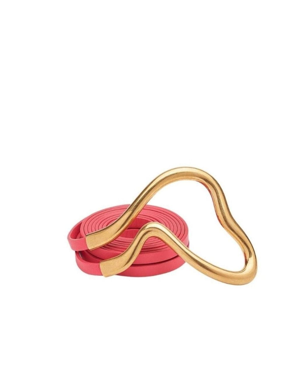Bottega Veneta Red Leather Double Strap Belt