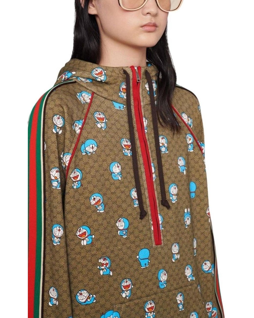 Gucci Green X Doraemon GG Supreme Cotton Dress