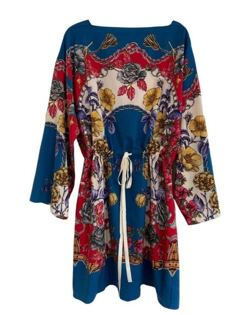 Gucci Blue Boudoir Printed Wool-twill Kaftan Dress