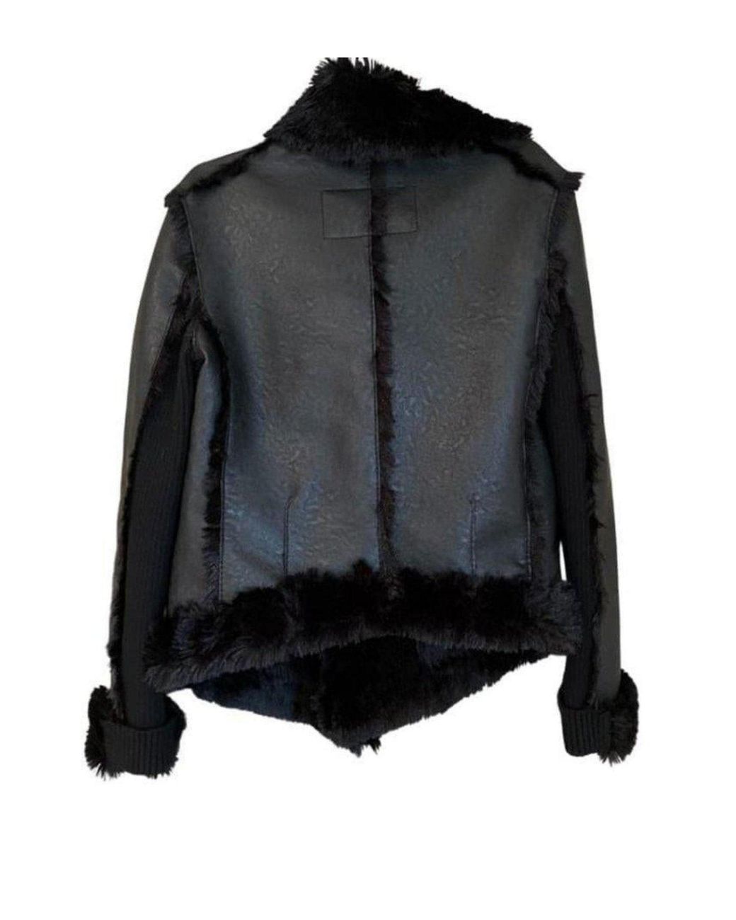 BCBGMAXAZRIA Black Faux Leather Jacket