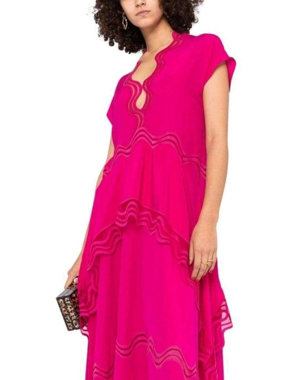 Stella McCartney Pink Orla Silk Dress In
