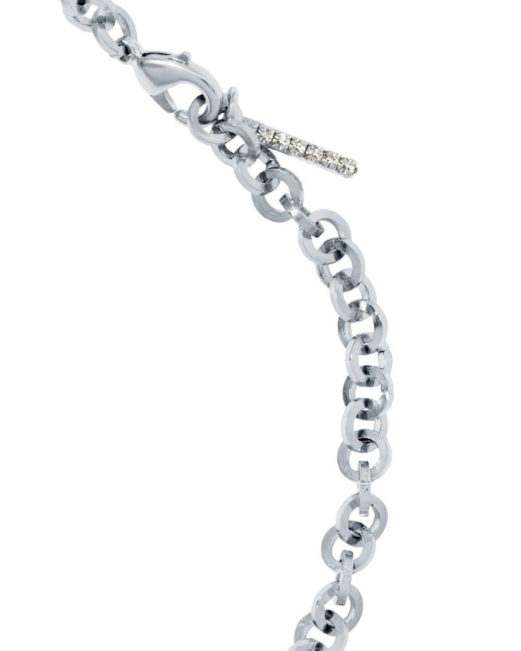 Alessandra Rich White Crystal-layered Choker Necklace