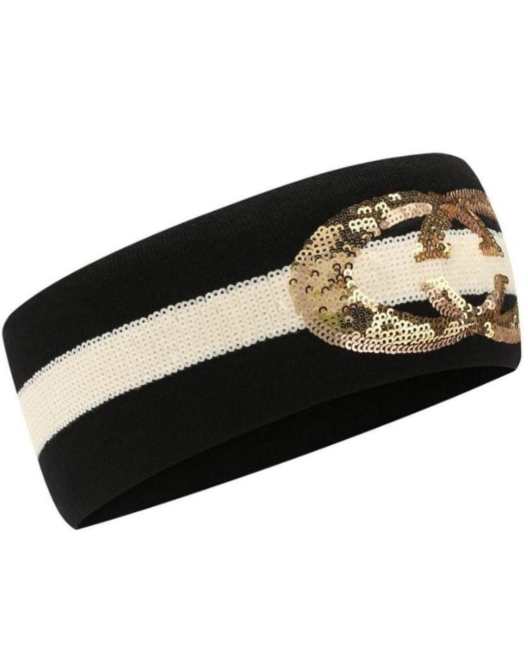 Gucci Black Wool Interlocking G Headband