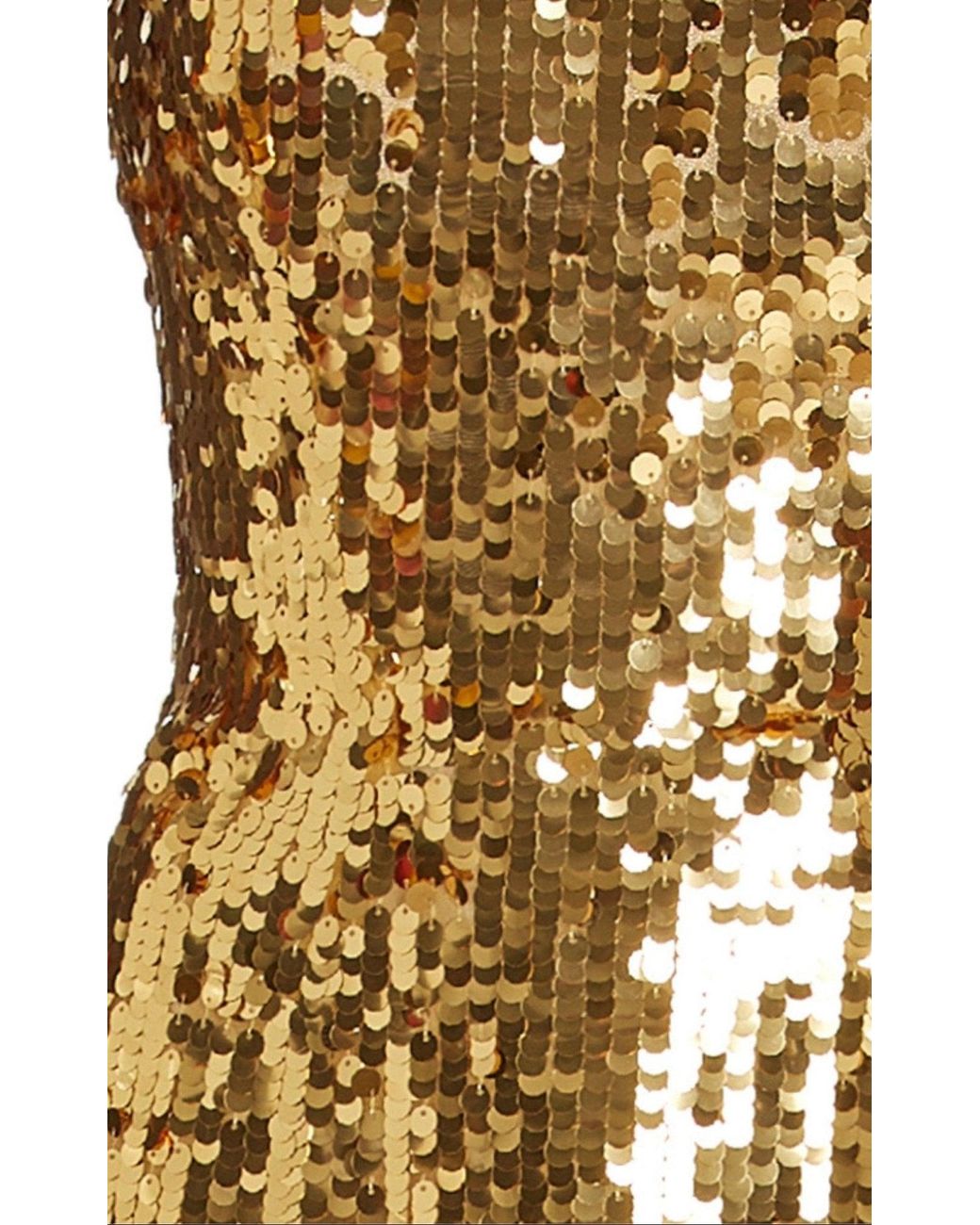 Carolina Herrera Metallic Sequin-embellished Gown