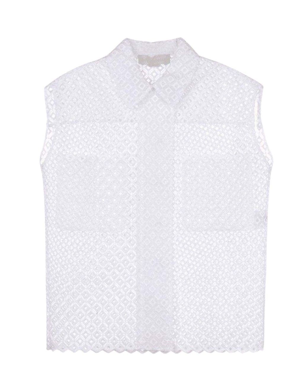 Stella McCartney White Cutwork Embroidery Erne Blouse