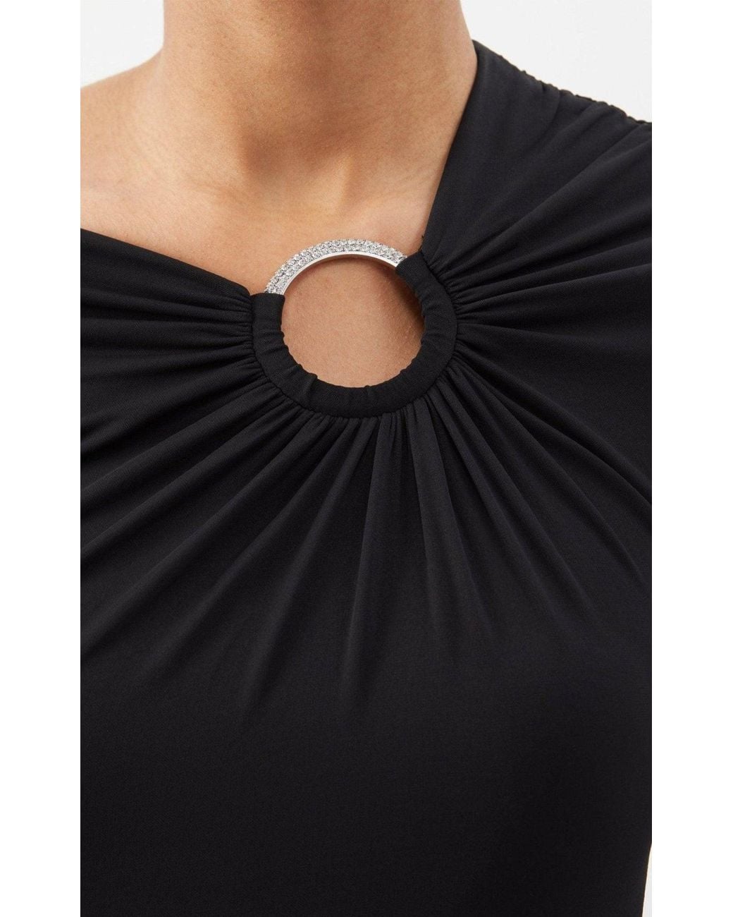 Alexandre Vauthier Blue Embellished Jersey Off-the-shoulder Dress