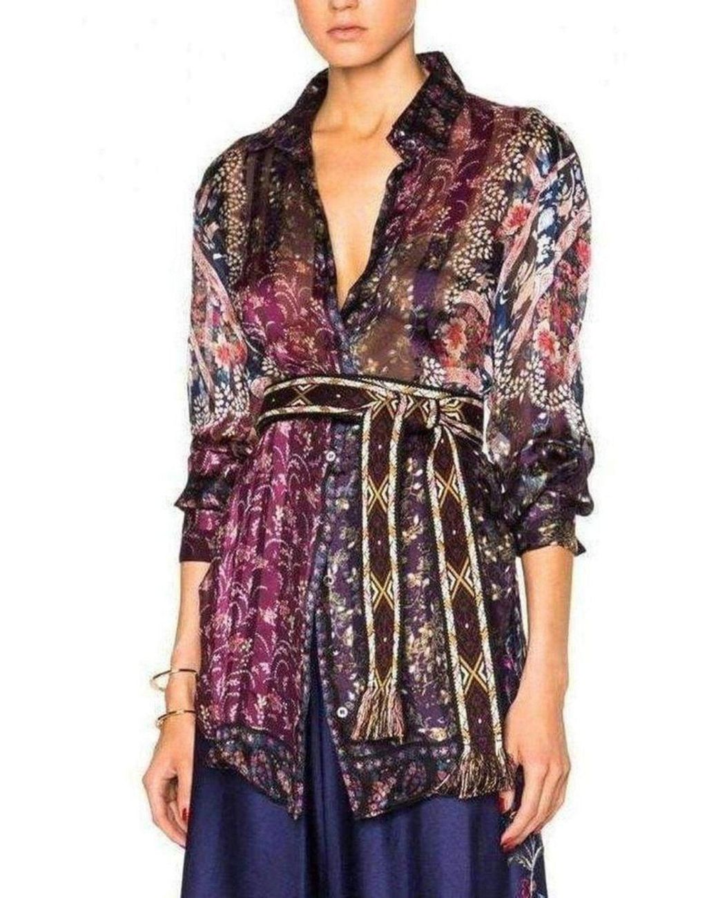 Etro Multicolor Alina Silk Shirt
