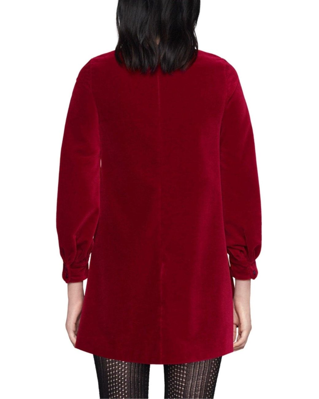 Gucci Red Stretch Cotton-velvet Mini Dress